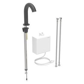 Mitigeur de lavabo Geberit Piave à montage sur pied, alimentation réseau, avec boîtier de fonction AP