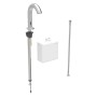Robinet de lavabo sur pied Geberit Piave, alimenté par batterie, avec boîtier de fonction AP