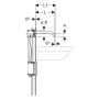 Robinet de lavabo Geberit Piave encastré au mur, fonctionnement par générateur, pour boîte de fonction UP - photo produit