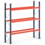 Wolfstahl PALETTENREGAL GRUNDELEMENT 4.5m hoch - 2.7m breit - 110cm tief 12 Palettenplätze