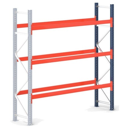 Wolfstahl PALETTENREGAL ANBAUELEMENT 4.5m hoch - 2.7m breit - 110cm tief 12 Palettenplätze