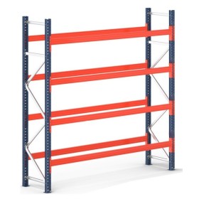 Wolfstahl PALETTENREGAL GRUNDELEMENT 6m hoch - 2.7m breit - 110cm tief 15 Palettenplätze