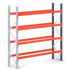 Wolfstahl PALETTENREGAL ANBAUELEMENT 6m hoch - 2.7m breit - 110cm tief 15 Palettenplätze