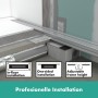 hansgrohe uBox universal Komplettset 120 cm, flache Installation für Duschrinnen Fertigsets - technische Ansicht