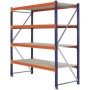 Wolfstahl SCAFFALE STOCCAGGIO INIZIO 2m A - 1.8m L - 80cm P - 4 ripiani