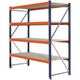 Wolfstahl LAGERREGAL GRUNDELEMENT 2m hoch - 1.8m breit - 80cm tief - 4 Ebene