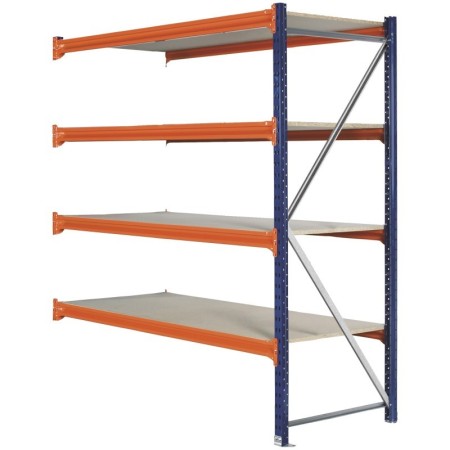 Wolfstahl LAGERREGAL ANBAUELEMENT 2m hoch - 1.8m breit - 80cm tief - 4 Ebene