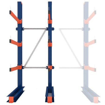 Wolfstahl SCAFFALE CANTILEVER SINGOLO INIZIO 3m A - 80cm P braccio - 1.1m L