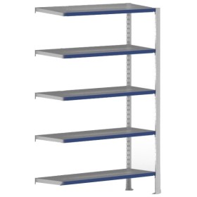 Wolfstahl EVOLUTION ANBAUREGAL 2m hoch - 40cm tief - 100cm breit - 5 Ebene, grau