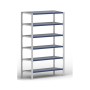 Wolfstahl EVOLUTION GRUNDREGAL 2.5m hoch - 40cm tief - 100cm breit - 6 Ebene, grau