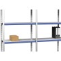 Wolfstahl EVOLUTION GRUNDREGAL 2.5m hoch - 40cm tief - 100cm breit - 6 Ebene, grau - Detailansicht