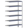 Wolfstahl EVOLUTION ANBAUREGAL 2.5m hoch - 40cm tief - 100cm breit - 6 Ebene, grau
