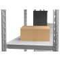 Wolfstahl EVOLUTION ANBAUREGAL 2.5m hoch - 40cm tief - 100cm breit - 6 Ebene, grau - technische Ansicht