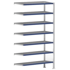 Wolfstahl EVOLUTION ANBAUREGAL 3m hoch - 40cm tief - 100cm breit - 7 Ebene, grau
