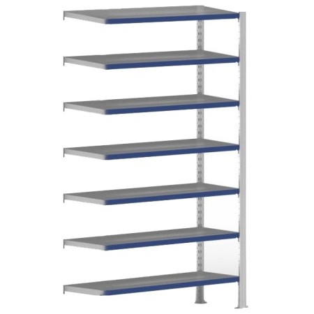 Wolfstahl EVOLUTION ANBAUREGAL 3m hoch - 40cm tief - 100cm breit - 7 Ebene, grau