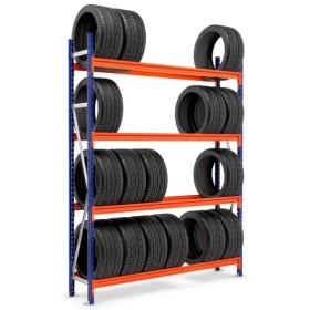SCAFFALE PNEUMATICI ESTENSIONE 2m A - 1.8m L - 40cm P - 4 liv. per ca. 48 pneu.