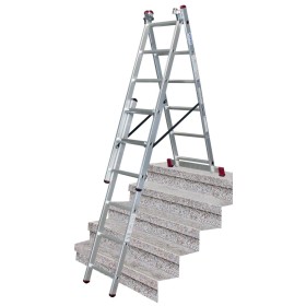 Krause Corda Vielzweckleiter, 3 x 6 Sprossen