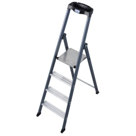 Krause Monto Stufen-Stehleiter SePro S eloxiert 4 Stufen