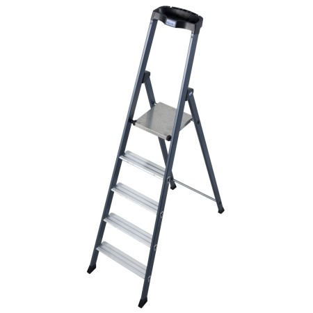 Krause Monto Stufen-Stehleiter SePro S eloxiert 5 Stufen