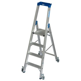 Krause Stabilo Stufen-Stehleiter, fahrbar 4 Stufen