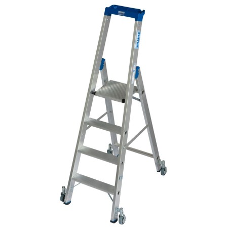 Krause Stabilo Stufen-Stehleiter, fahrbar 4 Stufen