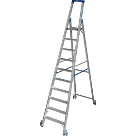 Krause Stabilo Stufen-Stehleiter, fahrbar 10 Stufen