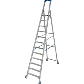 Krause Stabilo Stufen-Stehleiter, fahrbar 12 Stufen