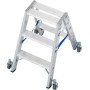 Krause Stabilo Stufen-Doppelleiter, fahrbar 2x3 Stufen