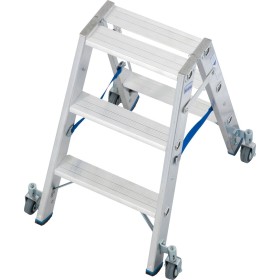 Krause Stabilo Stufen-Doppelleiter, fahrbar 2x3 Stufen