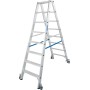 Krause Stabilo Stufen-Doppelleiter, fahrbar 2x8 Stufen - Detailansicht