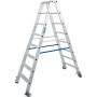 Krause Stabilo Stufen-Doppelleiter, fahrbar 2x8 Stufen - technische Ansicht