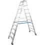 Krause Stabilo Stufen-Doppelleiter, fahrbar 2x10 Stufen - Detailansicht
