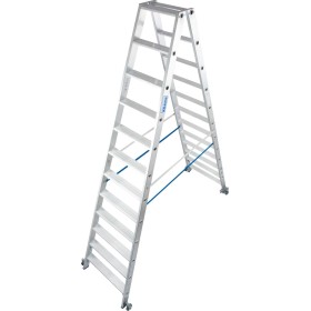 Krause Stabilo Stufen-Doppelleiter, fahrbar 2x12 Stufen
