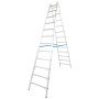 Krause Échelle double en aluminium Stabilo à 2x12 barreaux - vue technique