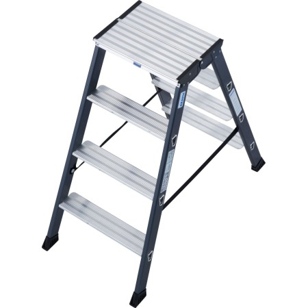 Krause Échelle double Monto Stufen-Doppelleiter SePro D anodisée 2x4 marches
