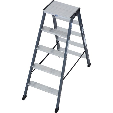 Krause Échelle double SePro D en aluminium anodisé 2x5 marches