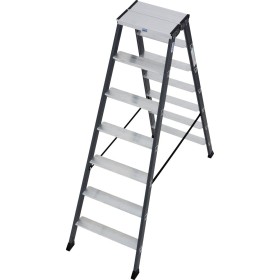 Krause Monto Stufen-Doppelleiter SePro D eloxiert 2x7 Stufen