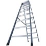 Krause Monto Stufen-Doppelleiter SePro D eloxiert 2x8 Stufen - technische Ansicht