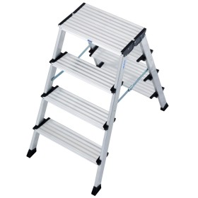 Krause MONTO Doppel-KlappTritt Treppo alu, 2x4 Stufen