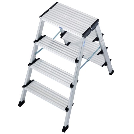 Krause Scaletta doppia pieghevole MONTO Treppo in alluminio, 2x4 gradini