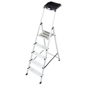 Krause MONTO Stufen-StehLeiter Secury mit MultiGrip System, 5 Stufen