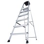Krause MONTO Stufen-StehLeiter Secury mit MultiGrip System, 6 Stufen - technische Ansicht