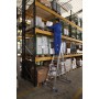 Krause Stabilo Stufen-Stehleiter, fahrbar mit Traverse 6 Stufen