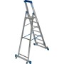 Krause Stabilo Stufen-Stehleiter, fahrbar mit Traverse 7 Stufen - Detailansicht