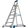 Krause Stabilo Stufen-Stehleiter, fahrbar mit Traverse 7 Stufen - technische Ansicht