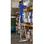 Krause Stabilo Stufen-Stehleiter, fahrbar mit Traverse 7 Stufen