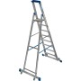 Krause Stabilo Stufen-Stehleiter, fahrbar mit Traverse 8 Stufen - Detailansicht