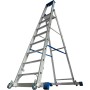 Krause Stabilo Stufen-Stehleiter, fahrbar mit Traverse 8 Stufen - technische Ansicht