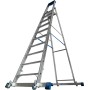 Krause Stabilo Stufen-Stehleiter, fahrbar mit Traverse 10 Stufen - technische Ansicht