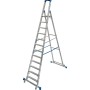 Krause Stabilo Stufen-Stehleiter, fahrbar mit Traverse 12 Stufen